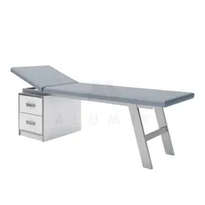 Procedural couch KP 1.01 (color of metal frame: gray; color of chipboard cabinet: white with gray edge), TM Alumix TMK