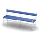 Four-seat banquette with backrest and handrails, medical MBS-4 TM Omega