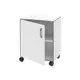 Bedside table TP 1.01 on rollers (chipboard color: white with gray edge) TM Alumix TMK