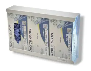 Triple holder for gloves and shoe covers - dispenser TM Omega
