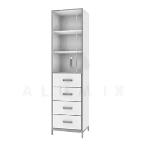 Medical cabinet SHO-D 1.04 (Chipboard color: White with gray edge) TM Alumix TMK