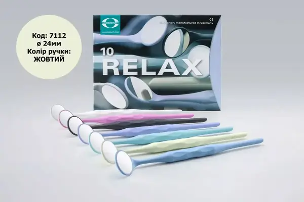 Dental mirror RELAX with rhodium coating, ø 24 mm