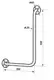 Curved wall-mounted handle / handrail for people with disabilities TM OMEGA
