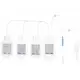 Single-use quadruple container for collection of 450 ml of whole blood