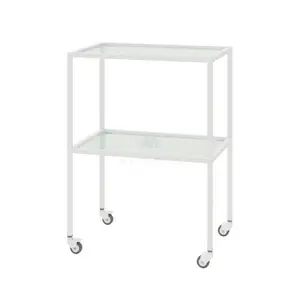 Tool table ST-I 1.01 on rollers (shelves: glass), TM Alumix TMK