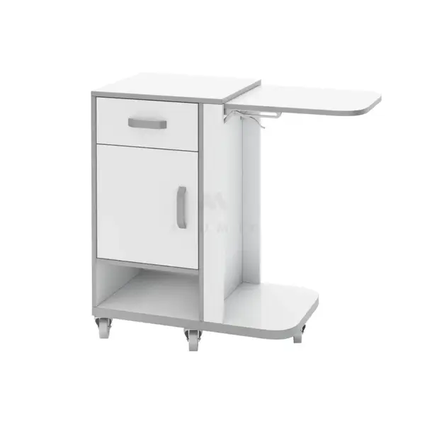 Medical bedside table TSP 1.02 (Chipboard color: white with gray edge) TM Alumix TMK