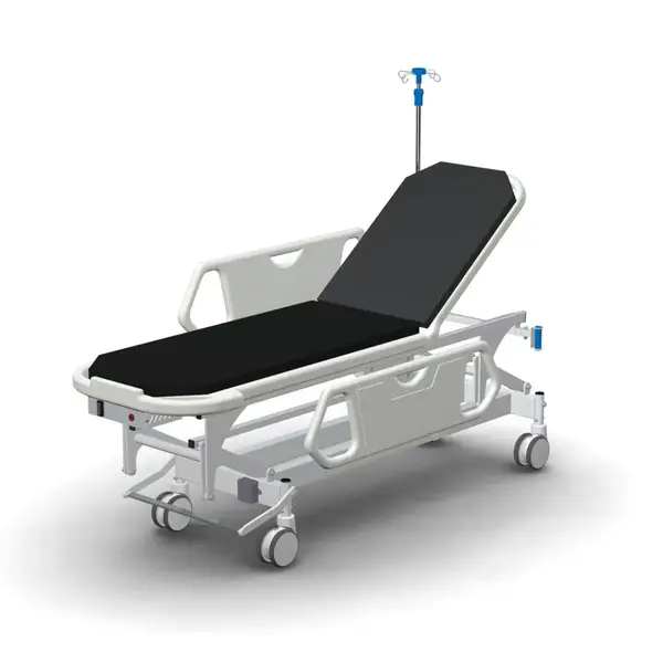 Medical trolley TPBr Horizon with electric height adjustment drive for transportation of patients TM OMEGA