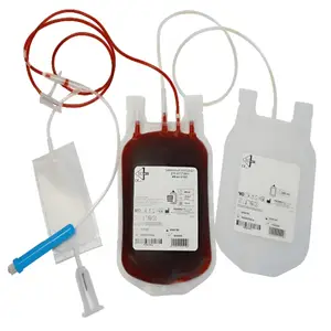 Double empty single-use containers for separation, transfusion, storage of blood components 300