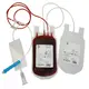Double empty single-use containers for separation, transfusion, storage of blood components 300
