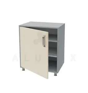 Bedside table TP 1.01 on legs (chipboard color: gray with vanilla) TM Alumix TMK