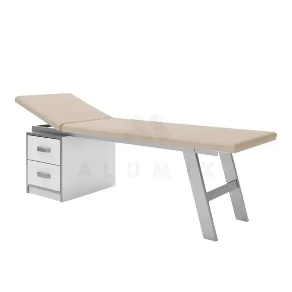 Procedural couch KP 1.01 (color of metal frame: gray; color of chipboard cabinet: white with gray edge), TM Alumix TMK