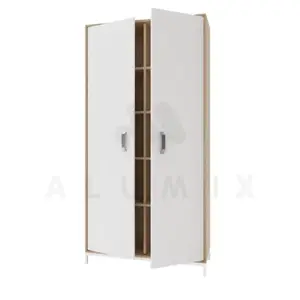 Wardrobe for clothes SHDB 1.02 (Chipboard color: Beech with white) TM Alumix TMK