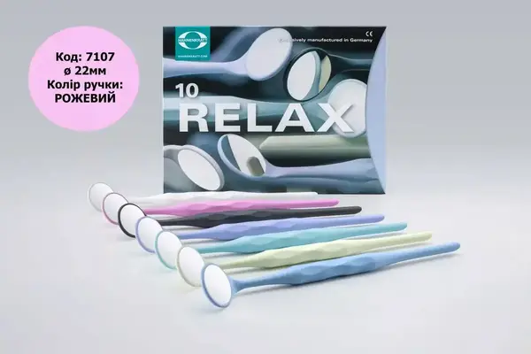 Dental mirror RELAX with rhodium coating, ø 22 mm
