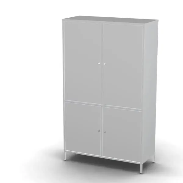 Medical cabinet with two doors with safes ShM-2m
