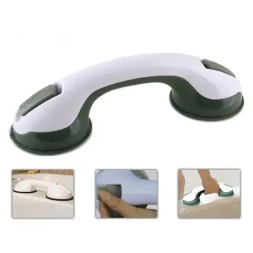 Helping Handle on vacuum suction cups for the bathroom