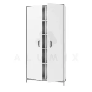Wardrobe for clothes SHDB 1.02 (Chipboard color: white with gray edge) TM Alumix TMK