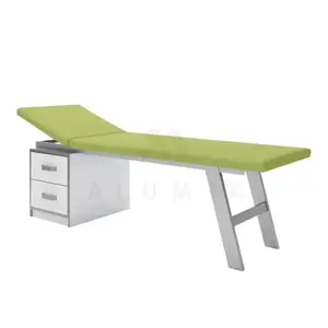Procedural couch KP 1.01 (color of metal frame: gray; color of chipboard cabinet: white with gray edge), TM Alumix TMK