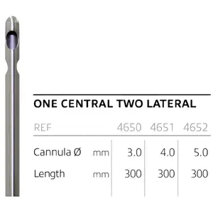 Канюля для ліпосакції, тип One Central Two Lateral, діаметр 5 мм