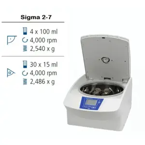 Центрифуга в комплекті з роторами, стаканами та адаптерами Sigma 2-7 IVD