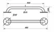 Straight wall-mounted handle / handrail for people with disabilities TM OMEGA