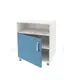Bedside table TP 1.02 on legs (chipboard color: blue with white) TM Alumix TMK