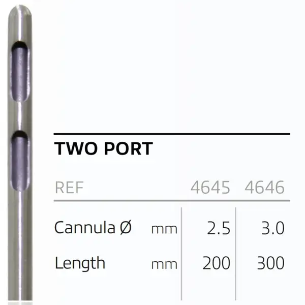 Канюля для ліпосакції, тип Two Port, діаметр 2.5 мм