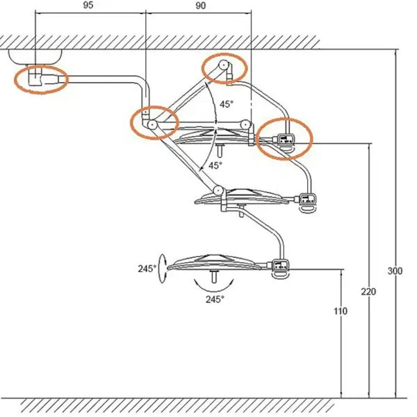 LEDTECH 7000 surgical ceiling light