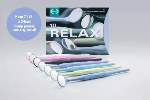 Dental mirror RELAX with rhodium coating, ø 24 mm