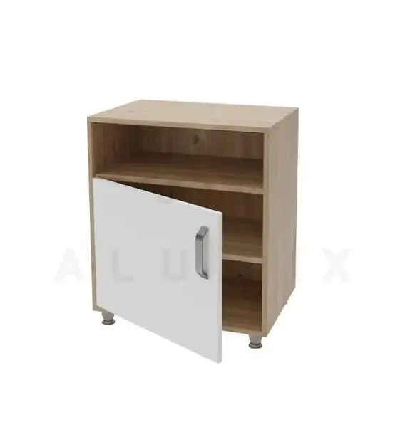 Bedside table TP 1.02 on legs (chipboard color: beech with white) TM Alumix TMK