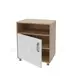 Bedside table TP 1.02 on legs (chipboard color: beech with white) TM Alumix TMK