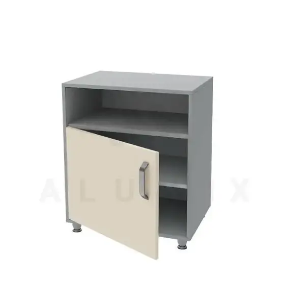 Bedside table TP 1.02 on legs (chipboard color: gray with vanilla) TM Alumix TMK