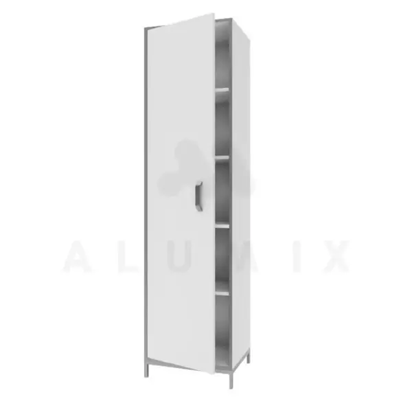 Wardrobe for clothes SHDB 1.01 (Chipboard color: white with gray edge) TM Alumix TMK