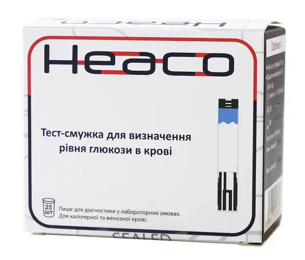 Test strips for glucose meter Heaco Safe AQ Voice (25 pcs.)