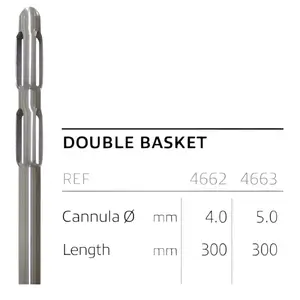 Канюля для ліпосакції, тип Double Basket, діаметр 5 мм