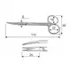 Operating scissors Iris - length 11.5 cm - sharp/sharp/curved, J-22-212