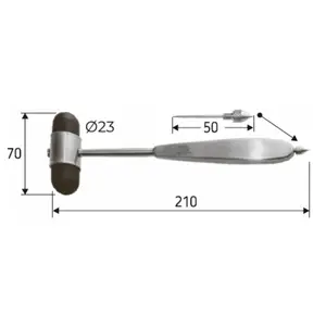 Неврологический молоток 21 см, с иглой, J-12-005 купить