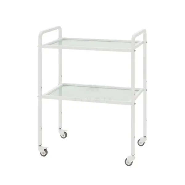 Tool table ST-I 1.02 on rollers (shelves: glass), TM Alumix TMK