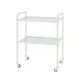 Tool table ST-I 1.02 on rollers (shelves: glass), TM Alumix TMK