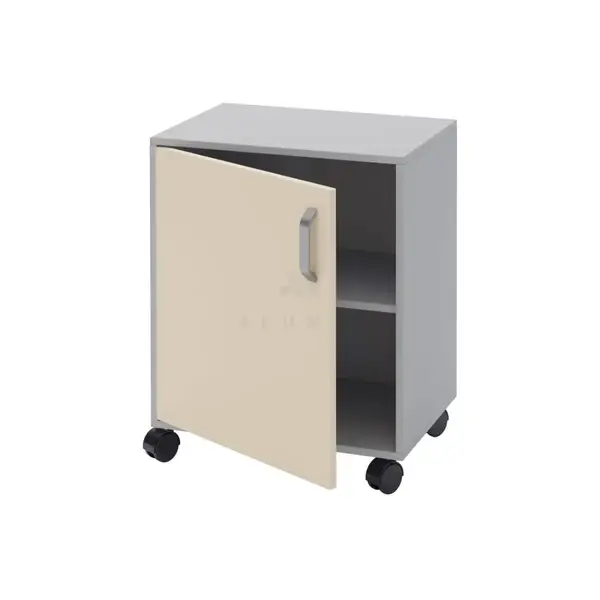 Bedside table TP 1.01 on rollers (chipboard color: gray with vanilla) TM Alumix TMK