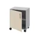 Bedside table TP 1.01 on rollers (chipboard color: gray with vanilla) TM Alumix TMK