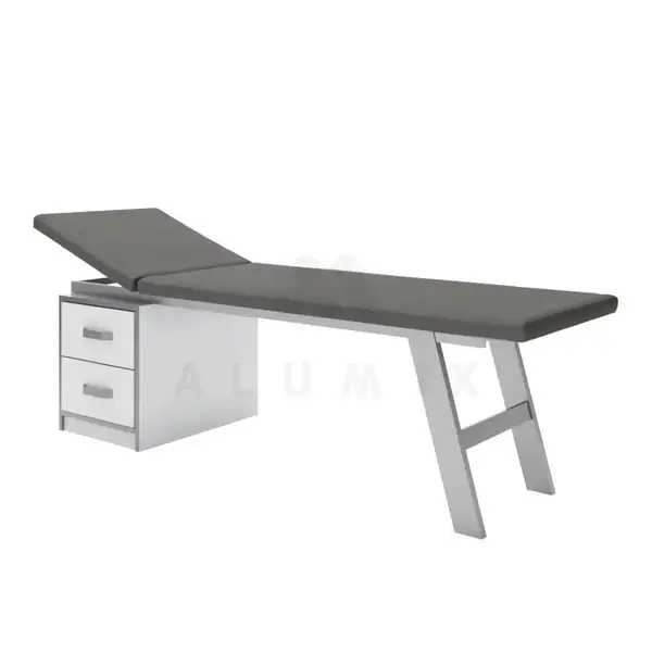 Procedural couch KP 1.01 (color of metal frame: gray; color of chipboard cabinet: white with gray edge), TM Alumix TMK